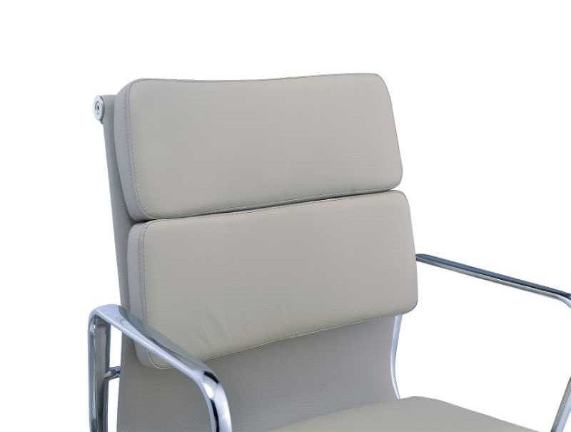 light grey EA217 soft pad low-back office chair