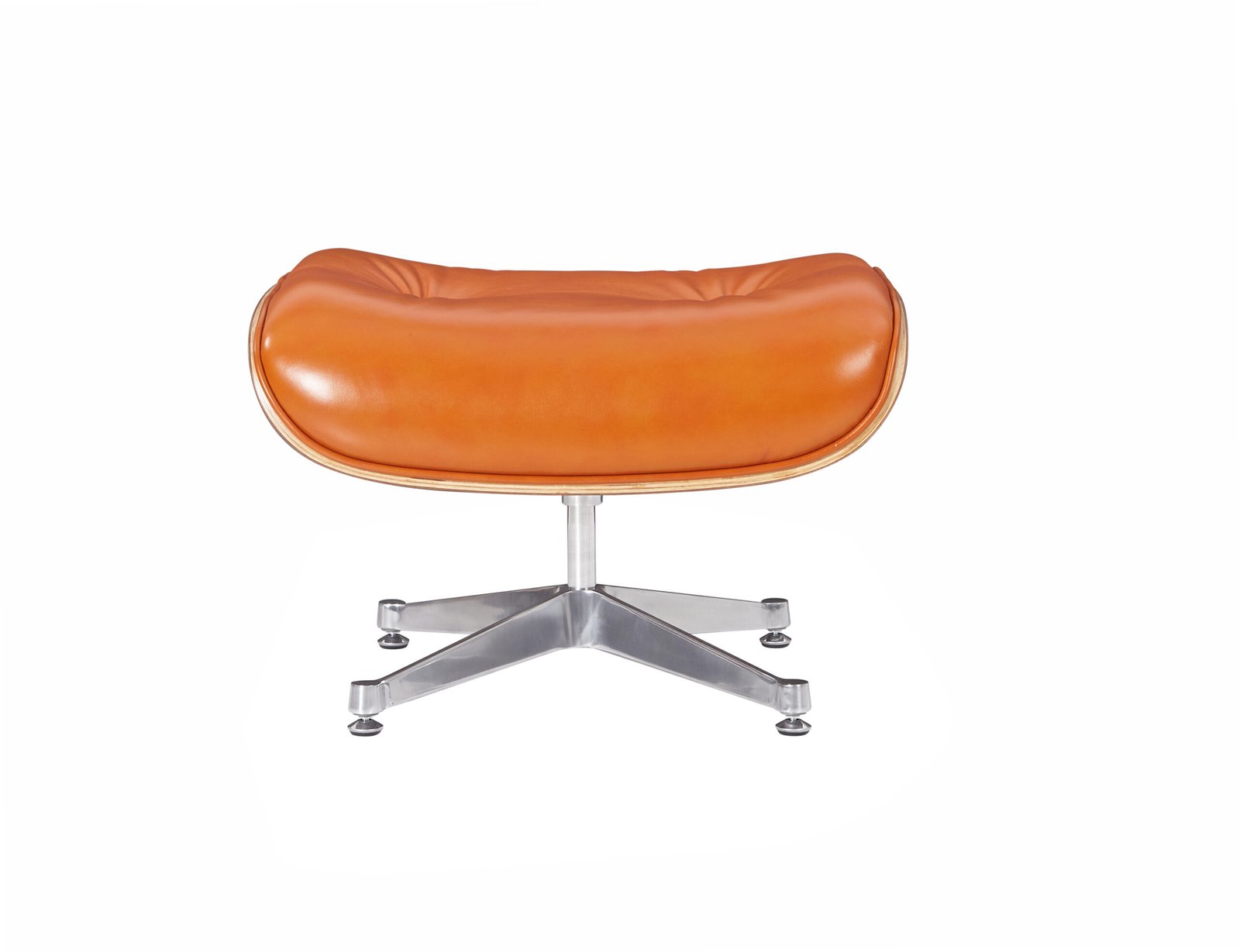 Classic Eames Lounge Chair and Ottoman Replica - Waxy Camel, Walnut Veneer - Image 8