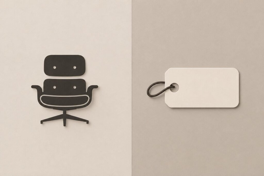 Copyright protects the chair design, trademark protects the Eames name