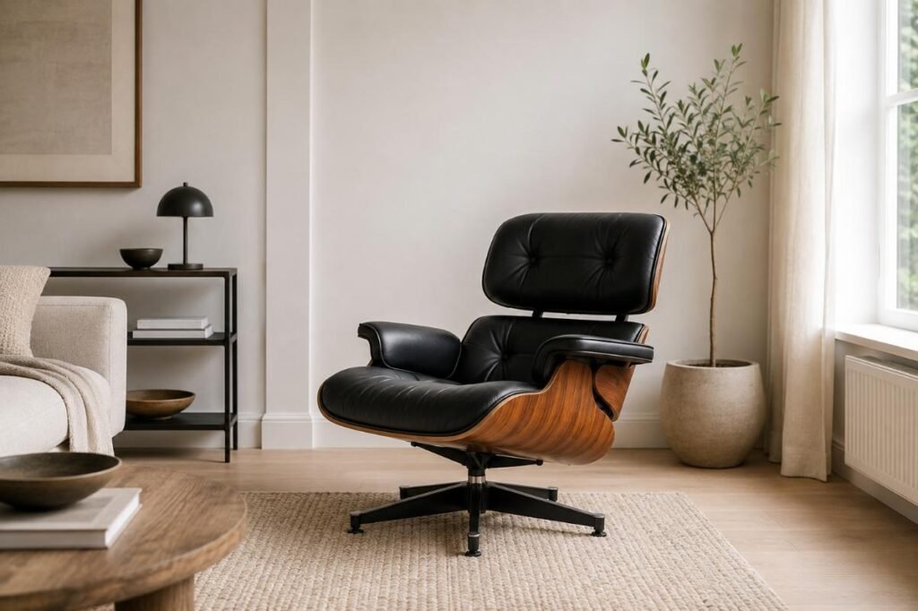 Eames lounge chair as the hero of a small living room