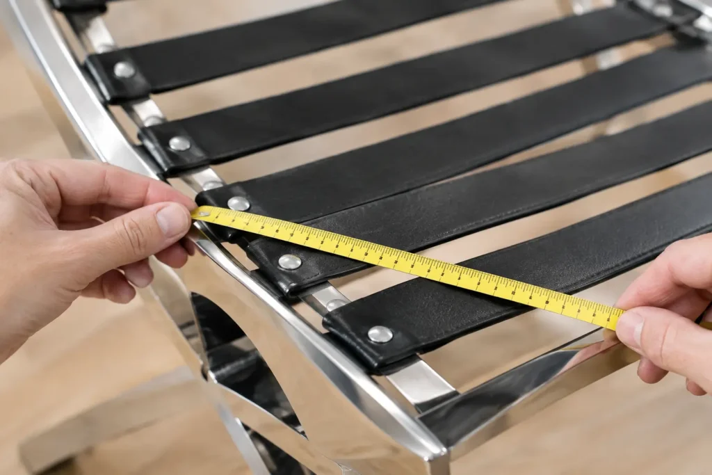 Barcelona chair repair made clear: fix stretched straps, flat cushions and worn leather, check UK costs, and see when a new chair costs less than the repair.